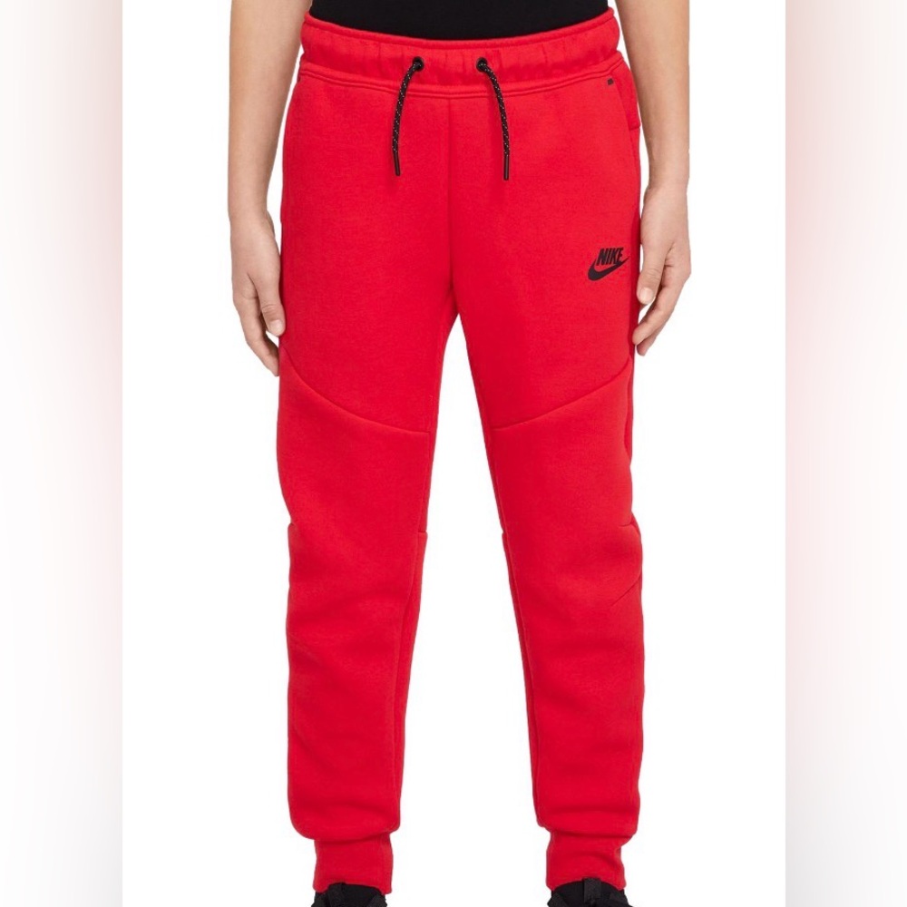 Nike Sportswear Tech Fleece Joggers in a "University Red"